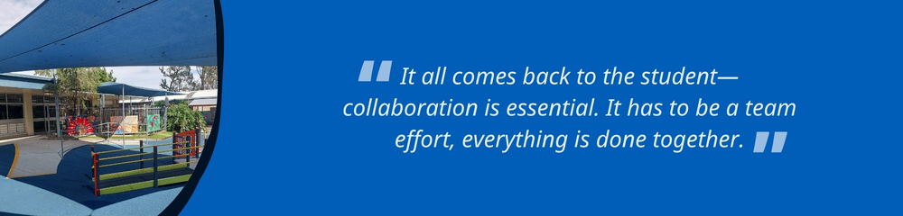 "It all comes back to the student-collaboration is essential. It had to be a team effort, everything is done together."