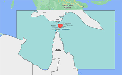 Map of Torres Strait