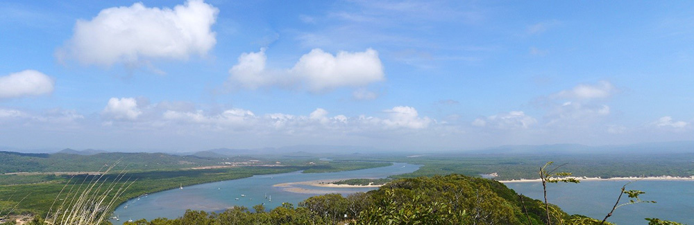 View above Cooktown from Grassy Hill Lookout, Queensland