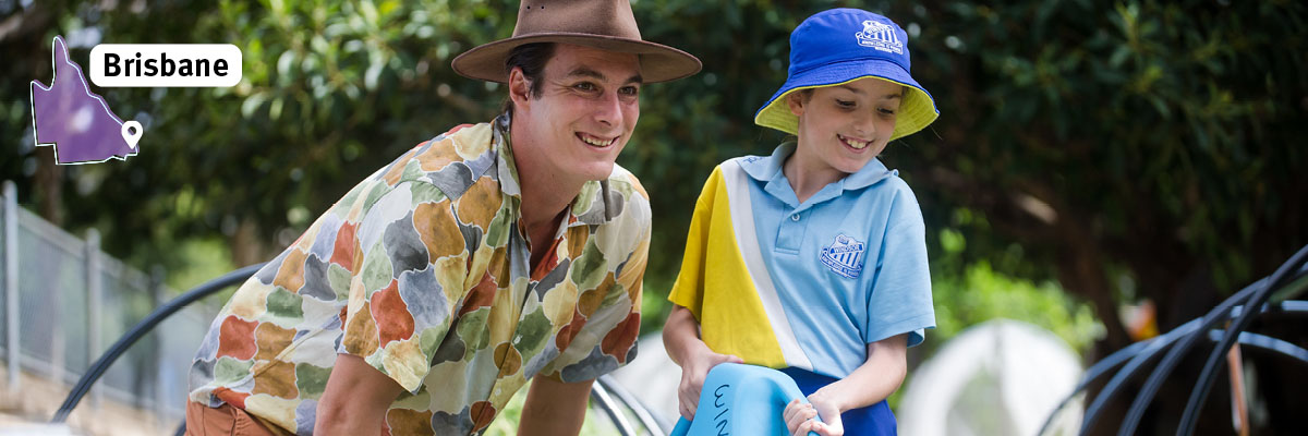 Teacher with student